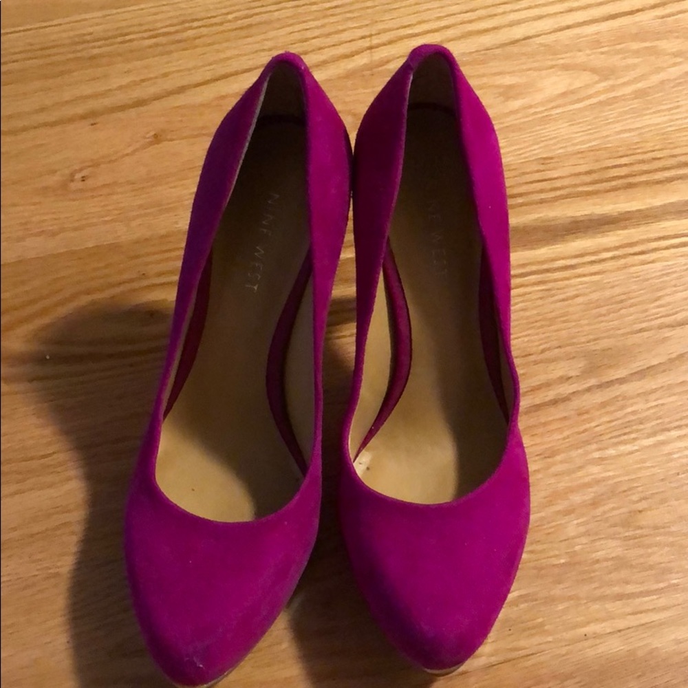 Hot pink Nine West high heels